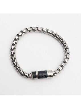 Louis Vuitton Monogram Eclipse Chain Bracelet Silver